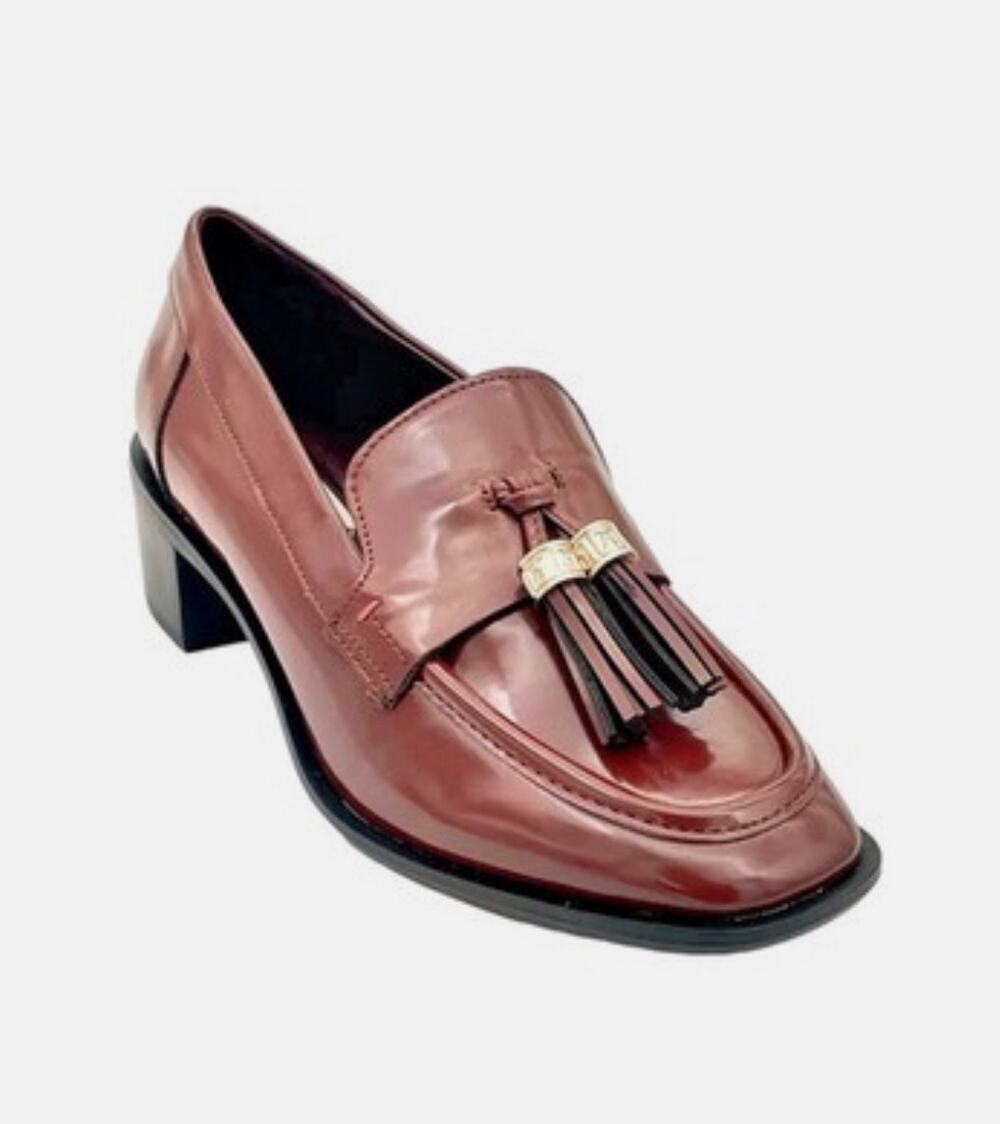 Franco Sarto L Donna Brown Tassel Loafers Block Heel Dress Shoes Women’s 7